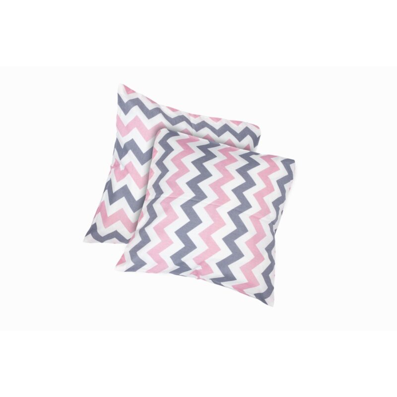 Set 2 fete de perna Bosfor Decor, model ZigZag, Policoton, Roz, Dimensiune 50 x 70 cm