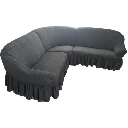 Husa pentru coltar Altinkoza Collection , culoari gri si gri inchis