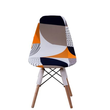 Set 6 huse universale pentru scaun, Sunmostar, Imprimeu in stil scandinav, Anti-alunecare, Poilester, Multicolor