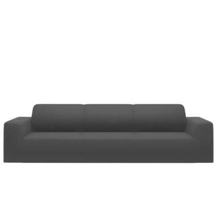 Husa elastica pentru canapea 4 locuri vidaXL, poliester, jersey antracit, 235 cm
