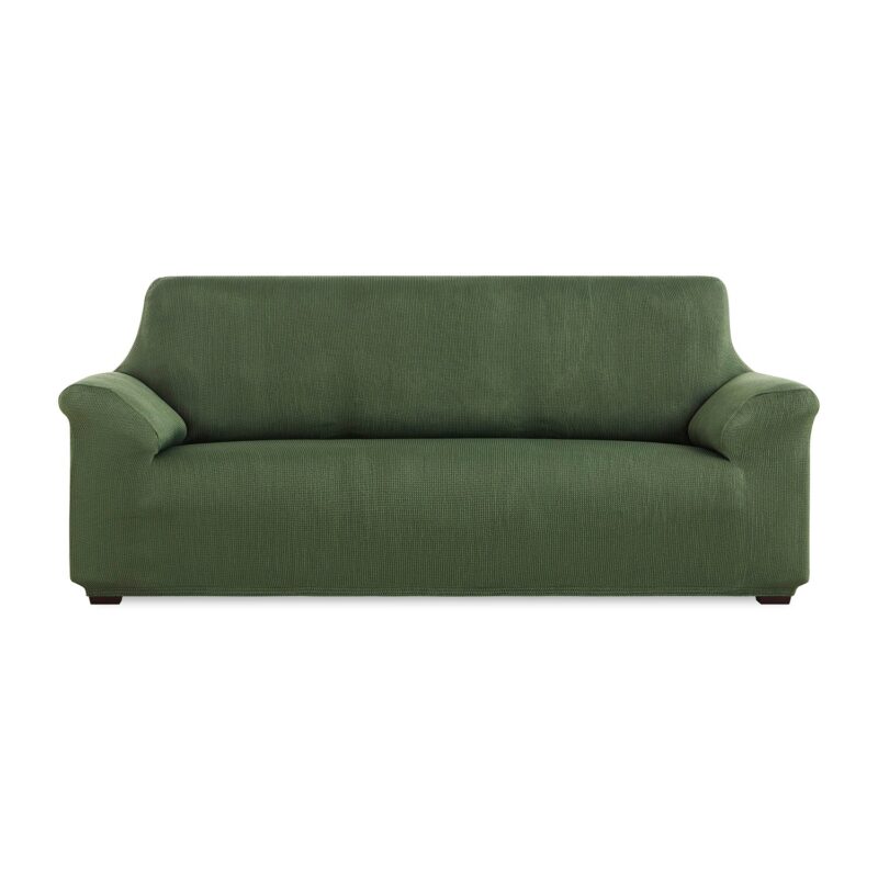 Husa canapea 2 locuri Sofazip Mondo, Lungime intre 130 - 180 cm, Elastica, Verde