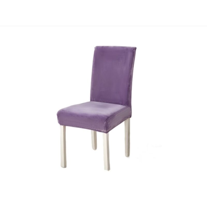 Set 6 huse universale pentru scaun, din catifea, Mov