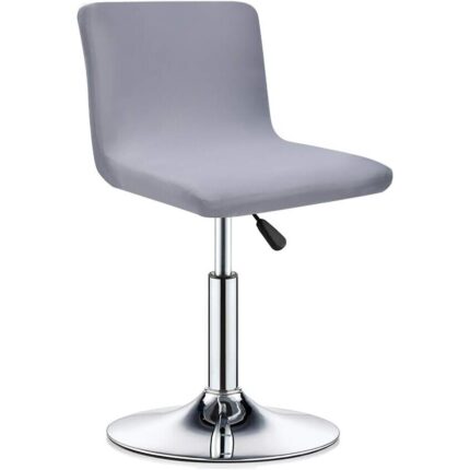 Set 4 huse de scaun, longziming, poliester, gri, 31-37cm