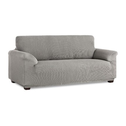 Husa fotoliu Sofazip, Lungime intre 70 - 110 cm, Elastica, model PatternFit, Gri deschis