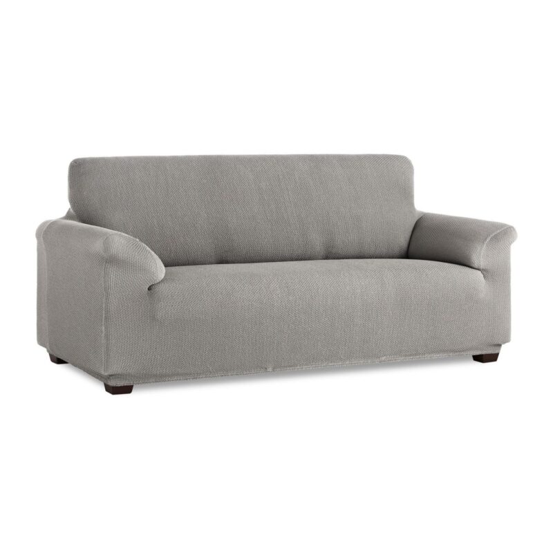 Husa fotoliu Sofazip, Lungime intre 70 - 110 cm, Elastica, model PatternFit, Gri deschis