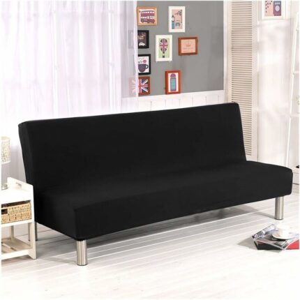 Husa pentru canapea fara brate, elastica, neagra, 180x210cm, 1 bucata