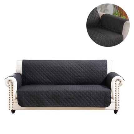 Protectie canapea, AMRINUGL, neagra, 190x195cm, material impermeabil, pentru living sau dormitor