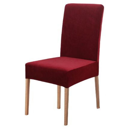 Husa Elastica Scaun din Catifea DS1, Universala, Protectie pentru Scaune de Bucatarie si Dining, Visiniu