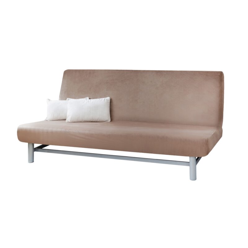 Husa canapea Bestcovers, elastica, Poliester, maro, pentru IKEA Beddinge