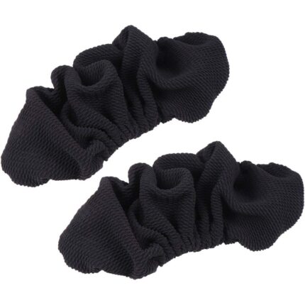 Huse elastice pentru brate scaun birou, poliester, negru, set