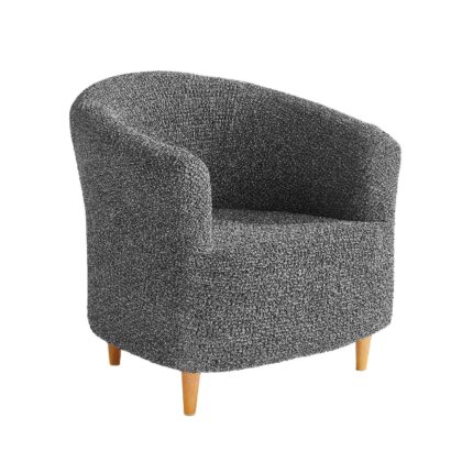 Husa creponata pentru fotoliu, 60-80 cm, Microfibra, Gri