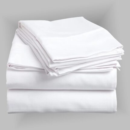 Cearsaf de pat Ranforce Alb 240 x 260 cm