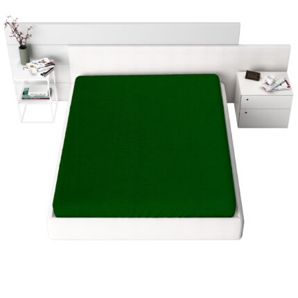 Cearceaf de pat Jersey cu elastic 200x200 cm, Verde, cod 33