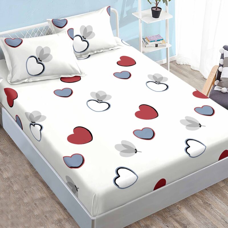 Set husa de pat Finet Elegance + 2 fete perna pentru saltea de 180x200 cm, Crem, HF2FP9