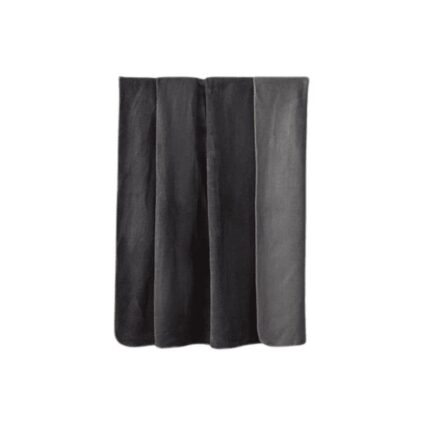 Patura cu 2 fete, English Home, Plain, 150x200 cm, 60% bumbac, 33% acrilic, 7% poliester, gri inchis - gri deschis